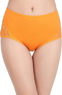 Clovia Women's Cotton High Waist Hipster Panty with Lace Panel Price In India