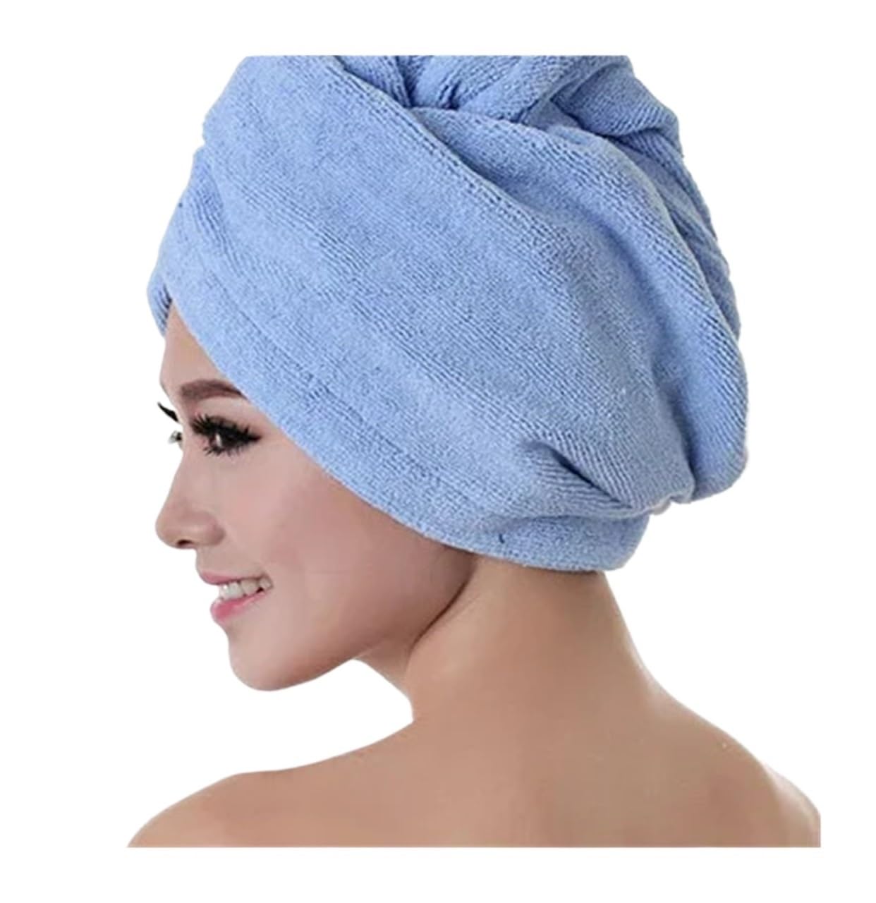 Enveloppement tête microfibre pour séchage des cheveux et soins de bain femmes