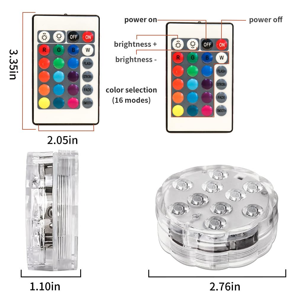 JT-HLM - Luci per barche senza fili, alimentate a batteria, impermeabili, luci a LED marine, luce interna per ponte barca, luce di cortesia, per pesca, pontone, barca a vela, kayak, telecomando RGB