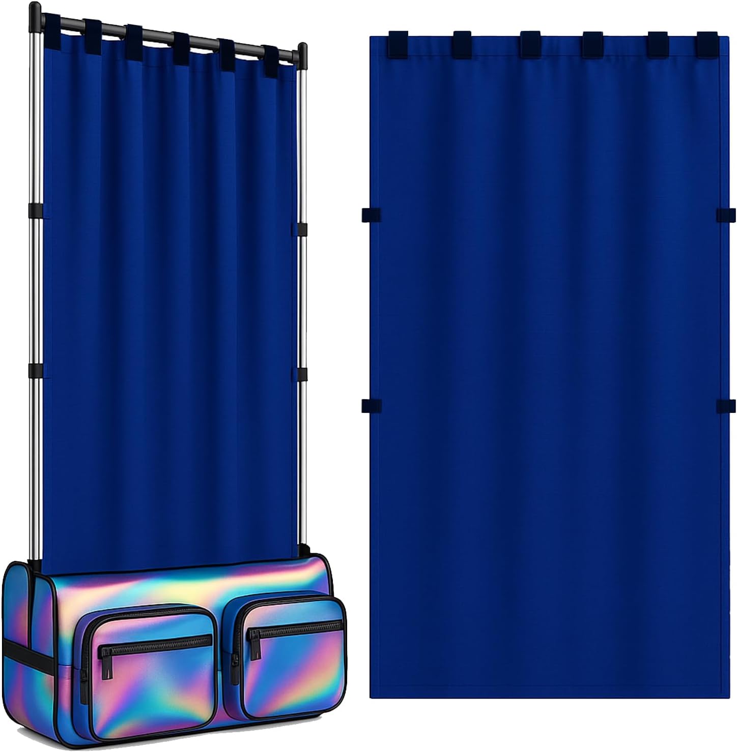 Privacy Curtain for Dance Bag, Portable Dancer Changing Curtain with Storage Bag, Backstage Changing Room for Dance Competitions, Training, Camping Fits Standard Racks - Black (Curtain ONLY)