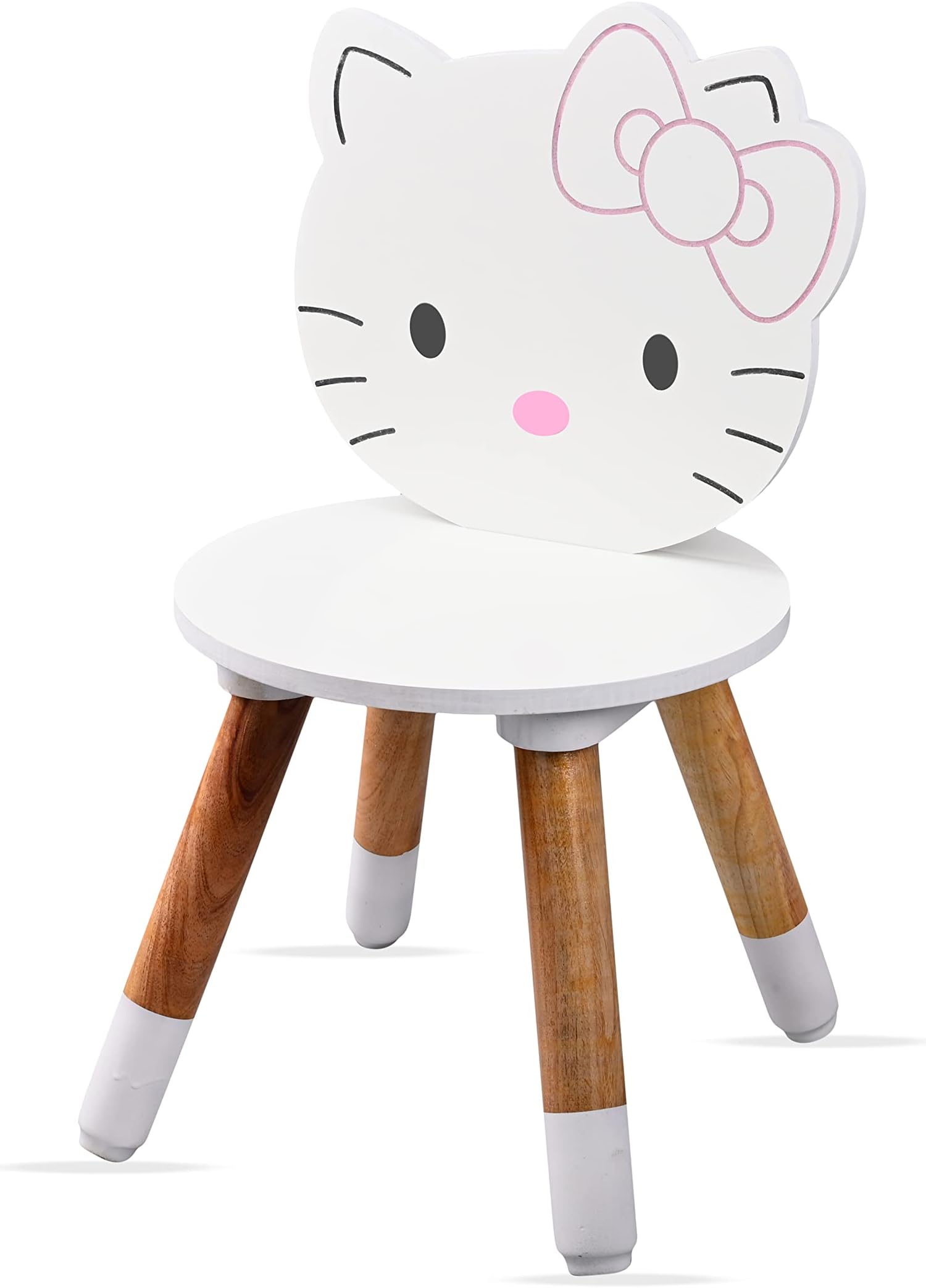 zummyWooden Foldble Toddler Chair, Naturally Finished Solid Hardwood,Kids Stool Chair, Handmade, for Playroom, Nursery, Preschool,Kindergarten Eating, Reading, Playing, Boys Girls