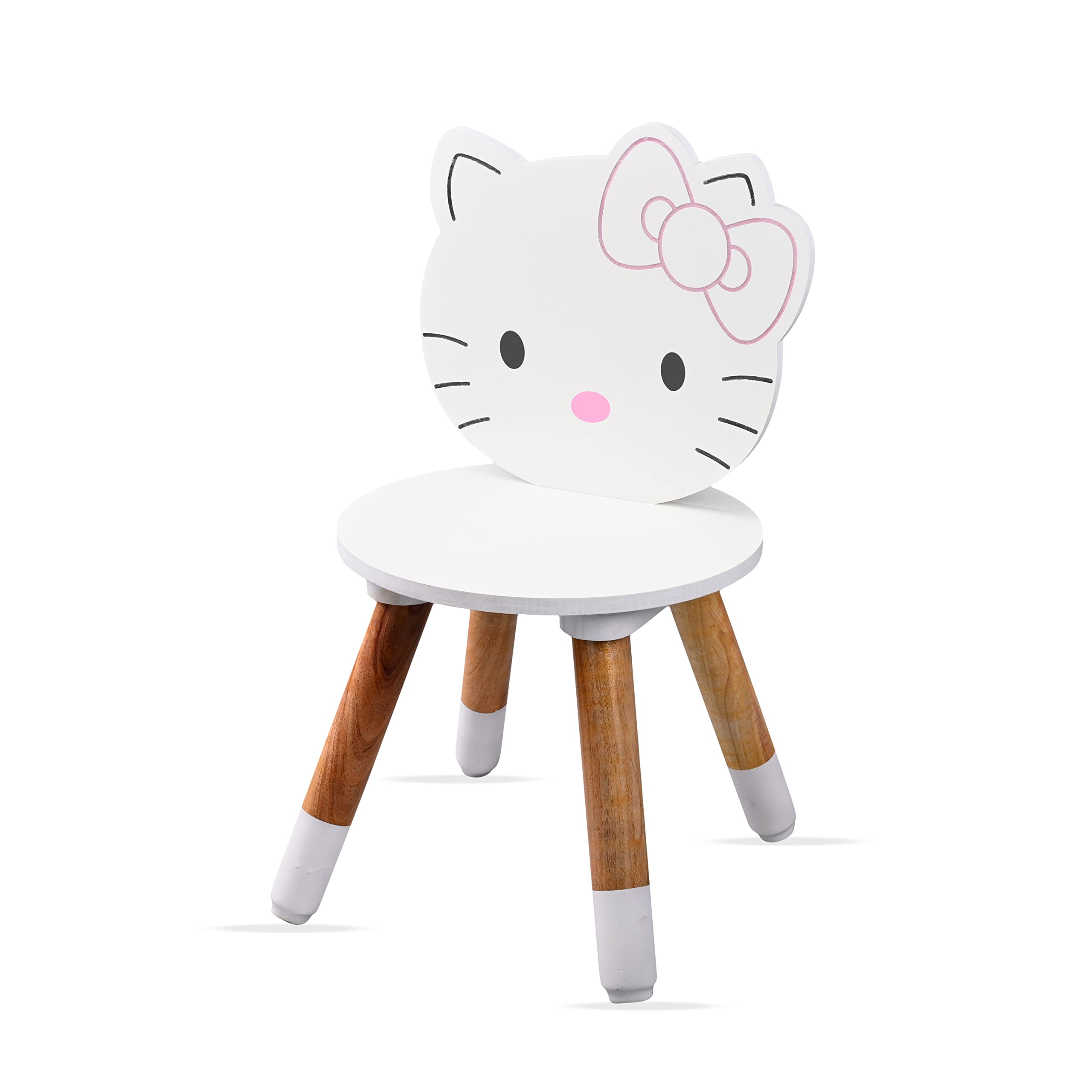 zummyWooden Foldble Toddler Chair, Naturally Finished Solid Hardwood,Kids Stool Chair, Handmade, for Playroom, Nursery, Preschool,Kindergarten Eating, Reading, Playing, Boys Girls