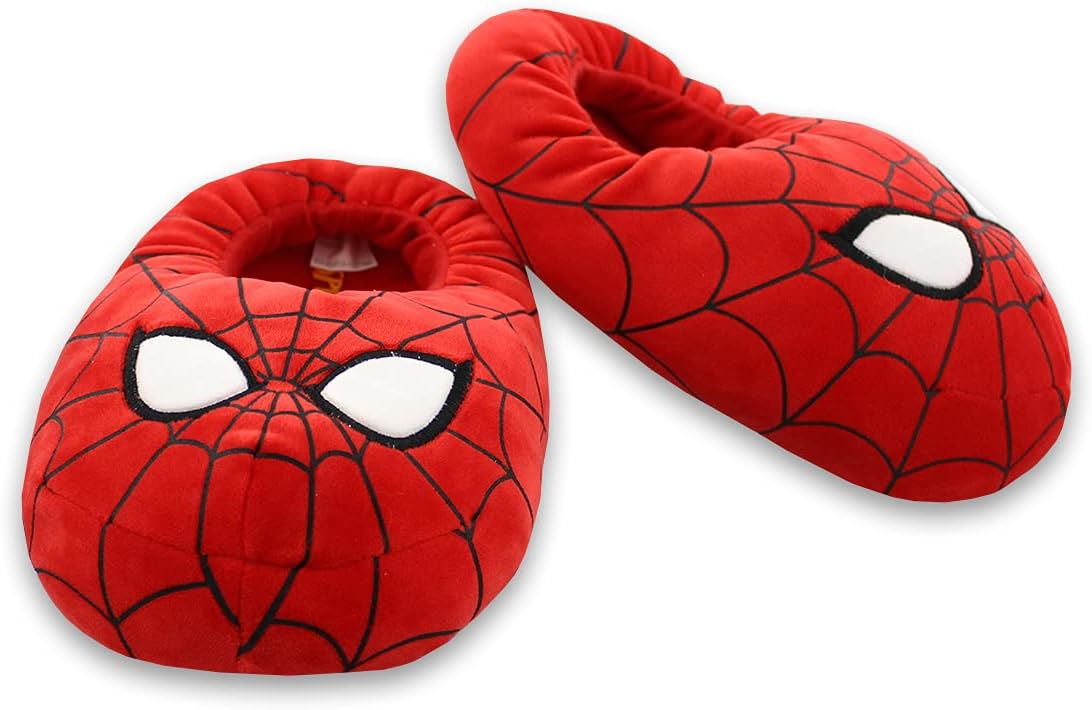 Toddler Comic Book - Spider-Man Plush Mooshy Slippers for Boys