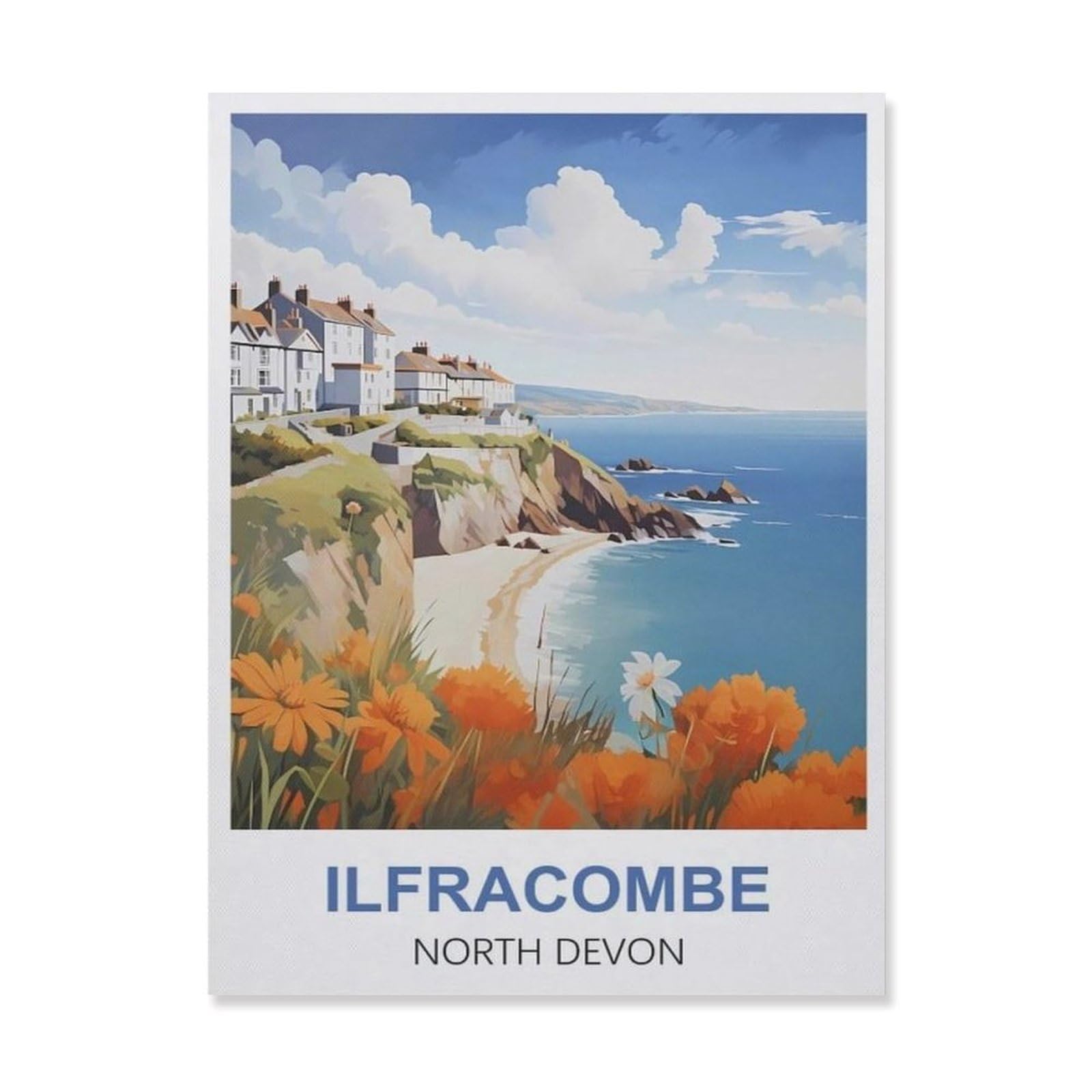 Tin Sign，Ilfracombe North Devon(20x30cm）