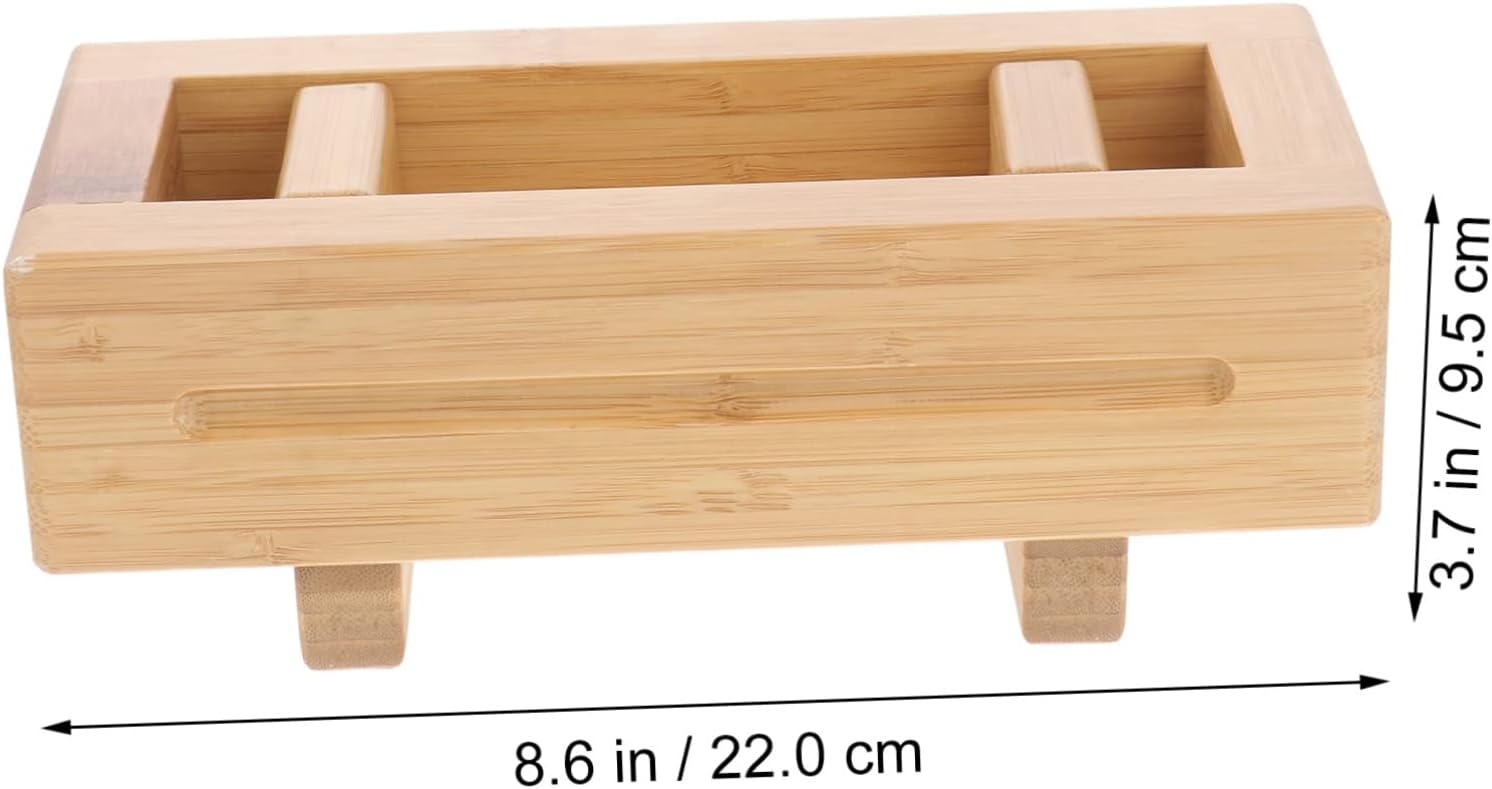 Bamboo Wooden Sushi Press Mold Kit Rectangular Sushi Making Tool for Home Use Easy Diy for Beginners and Amateurs
