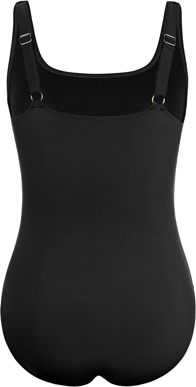 Hilor Women's Underwire One Piece Swimsuit Long Torso Ruched Tummy Control Bathing Suits Push Up Tank Swimwear - Image 7