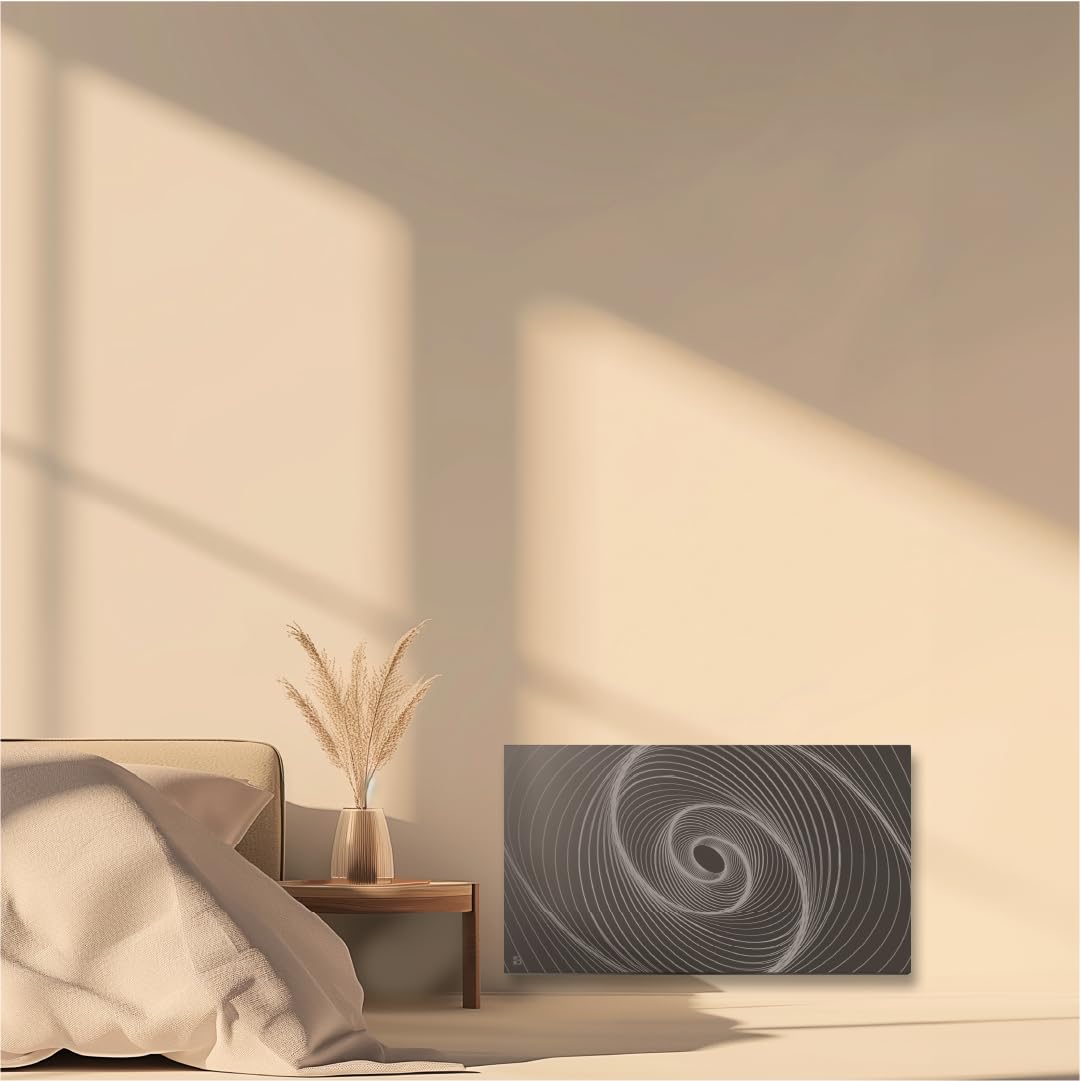 BESTHERM - Stały grzejnik elektryczny podłączony WIFI z ceramiczną bezwładnością 1000 W Bestherm ARIANE CONNECT pozioma konstrukcja czarna