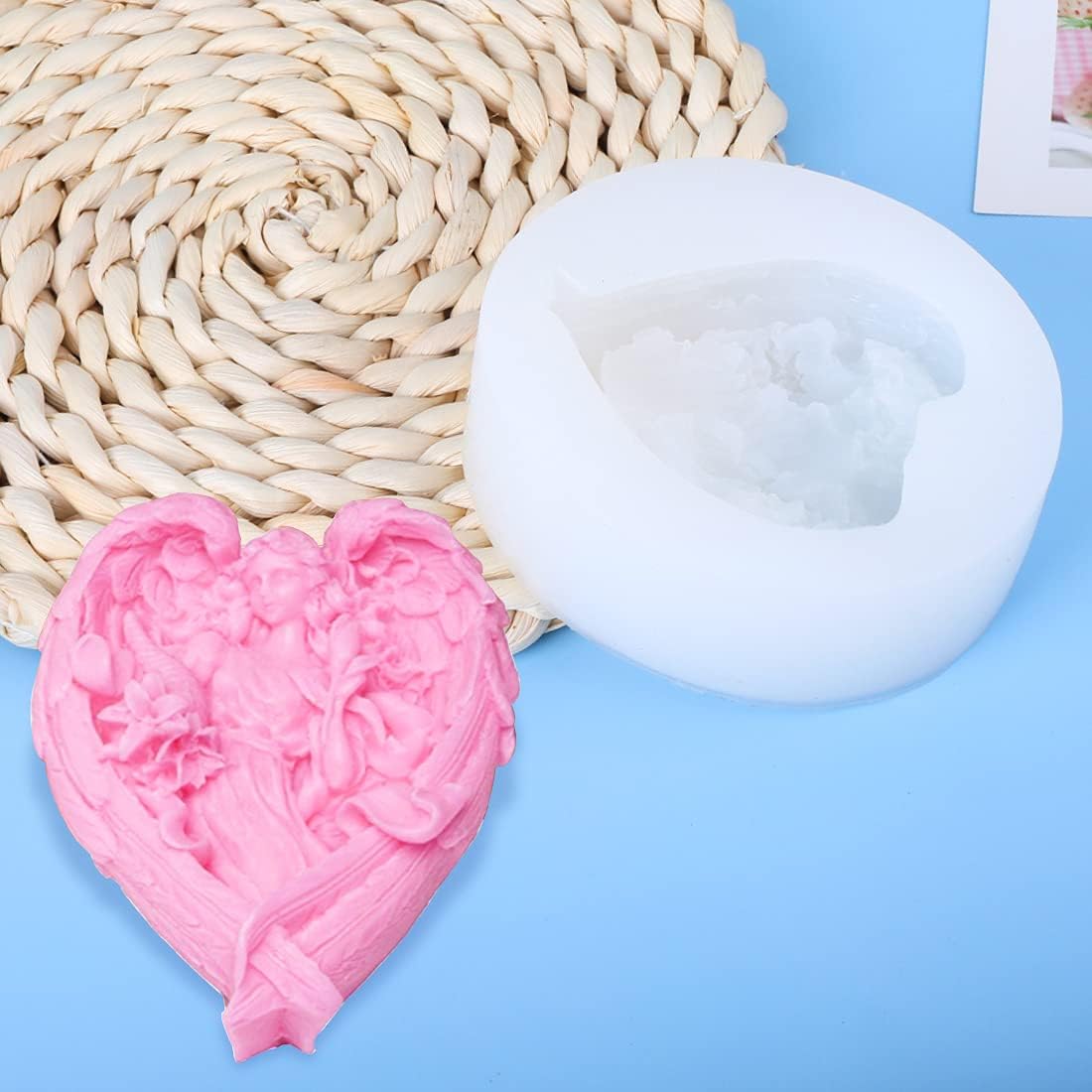 Voyyphixa Angel Wing Resin Mould, Sleeping Angel Silicone Molds, Soap Making Mould - Image 5