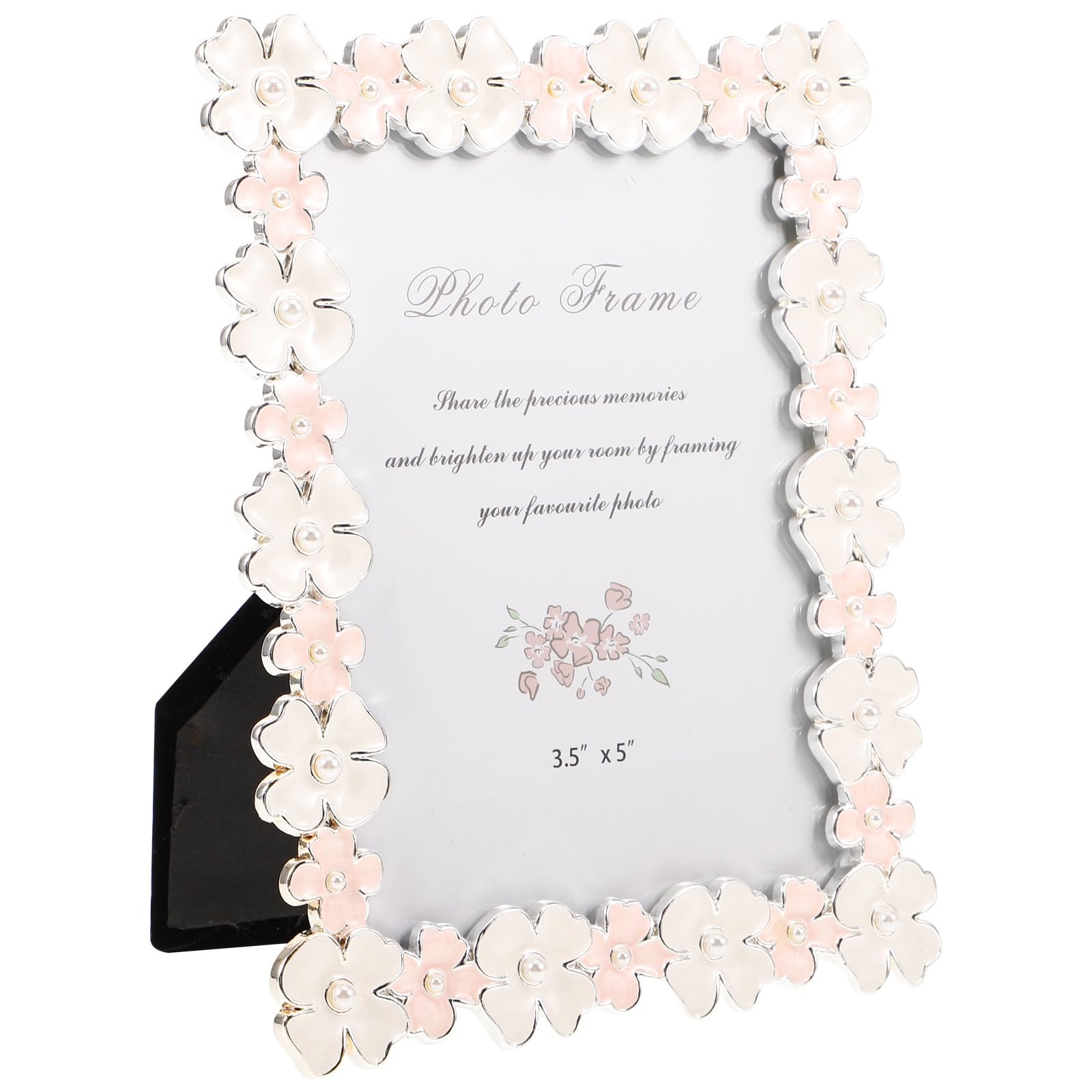 Cadre photo fleuri en métal idéal pour décorer élégamment votre bureau ou votre salon