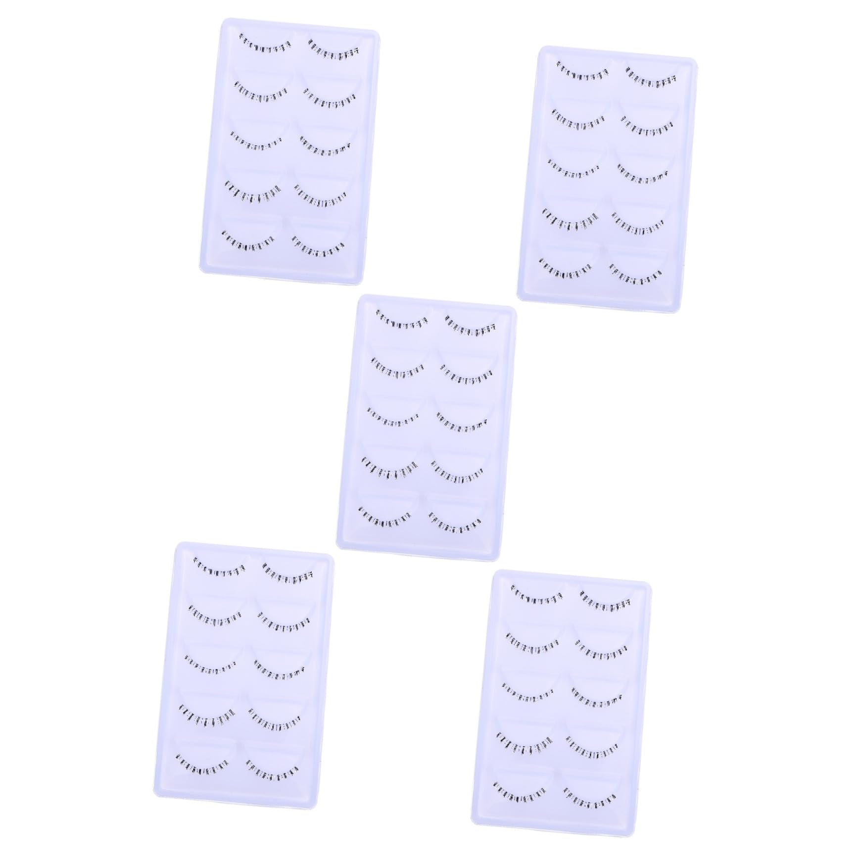 FRCOLOR 50 Paar Untere Wimpern Unterer Wimpernstreifen Russische Naturwimpern Natürliche Wimpern Falsche Wimpern Unteren Wimpernstreifen Transparenter Stiel Lower Ballaststoff