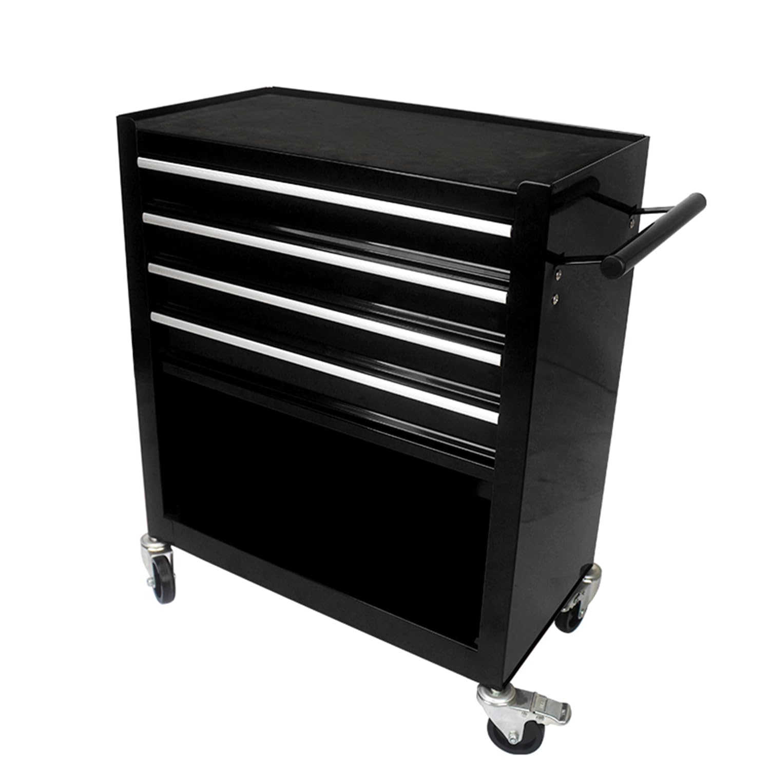 4 Drawers Multifunctional Tool CART with Wheels,Black