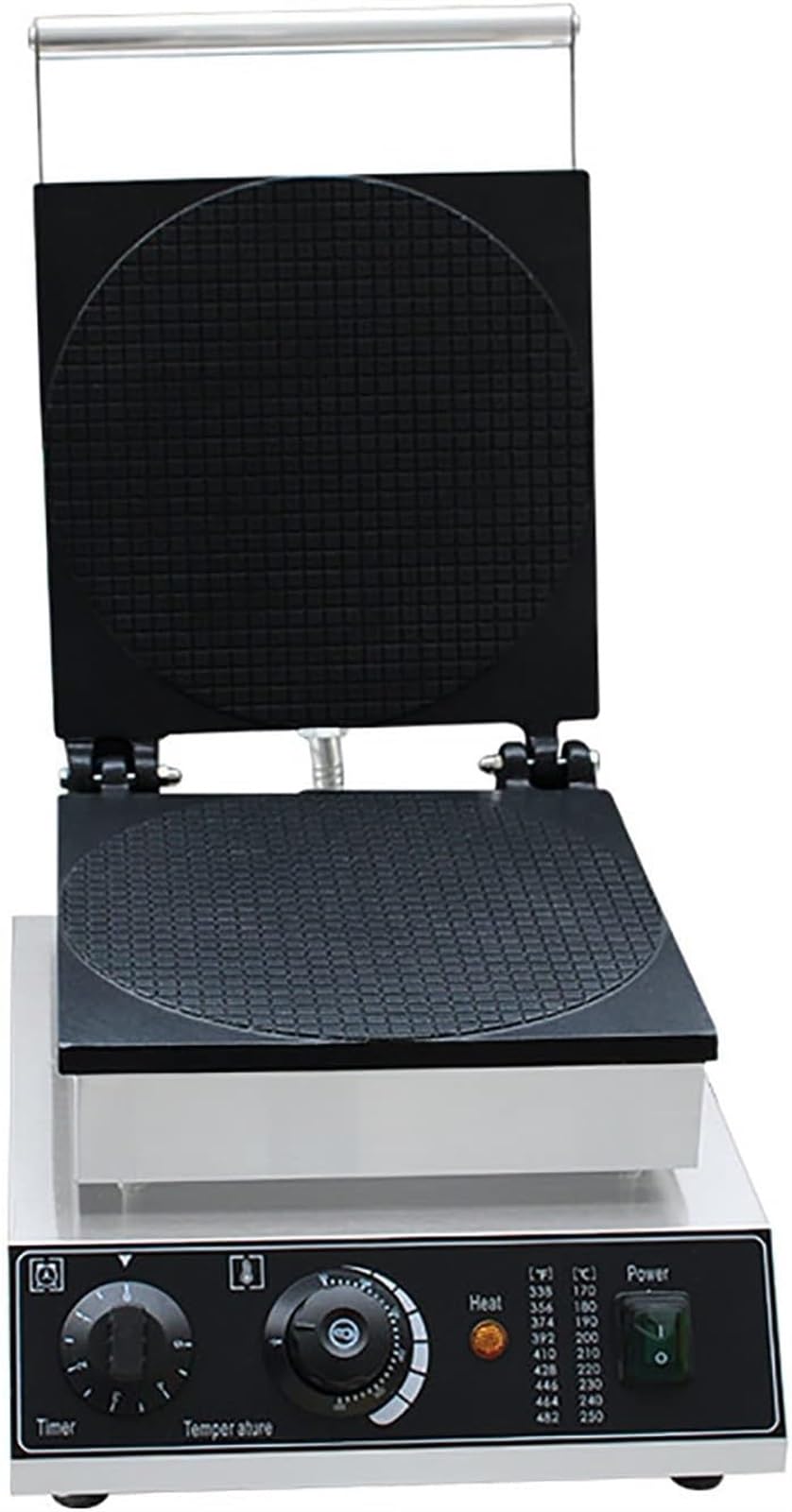 Macchina elettrica per Coni Gelato e Waffle, Macchina Commerciale per Coni Waffle da 1750 W, con Controllo della Temperatura da 50 a 300 °C e Maniglia antiscottatura, per ristorant,