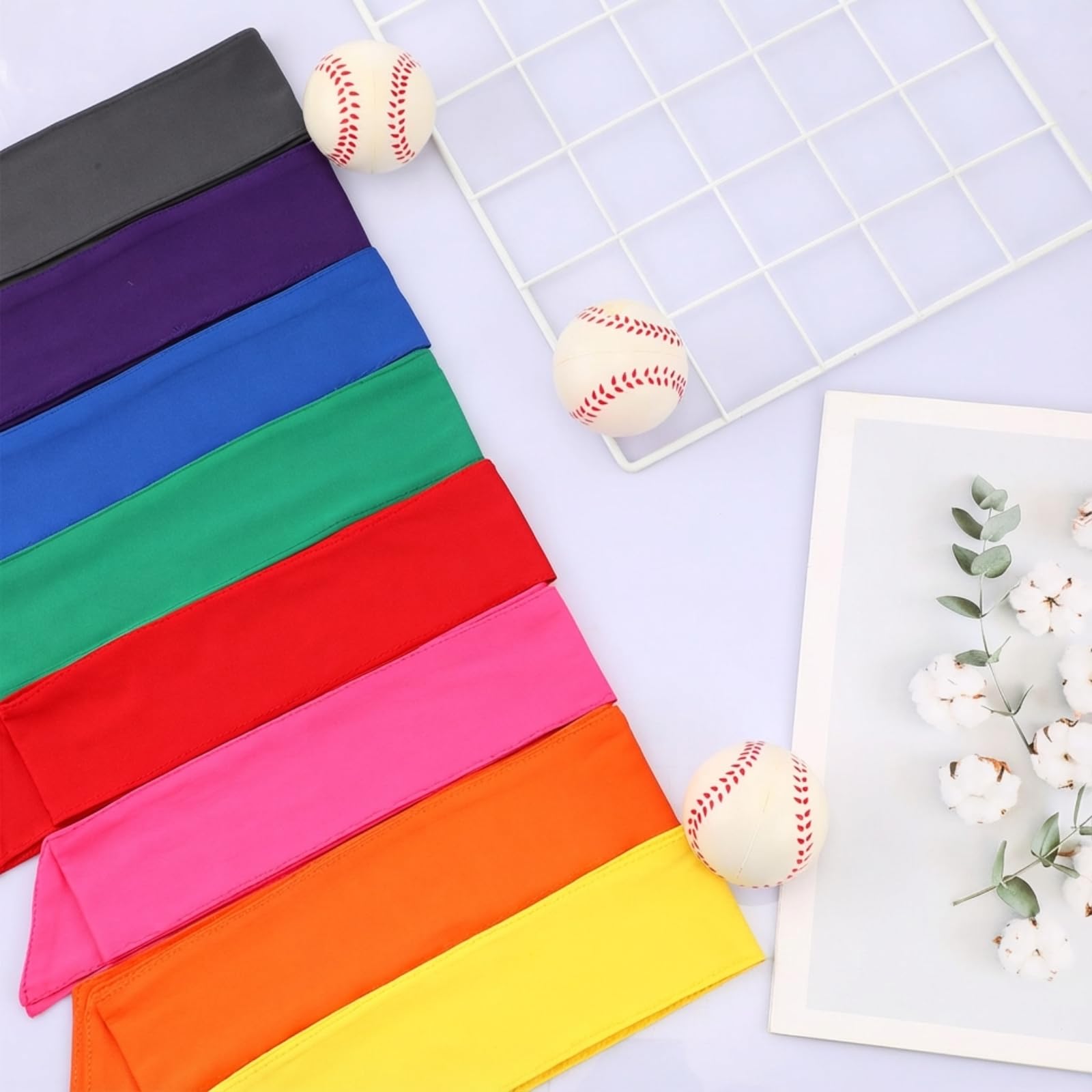 Hiboom Paquete de 18 diademas deportivas a granel para hombres y mujeres, bandas elásticas para el pelo para baloncesto, fútbol, correr, yoga