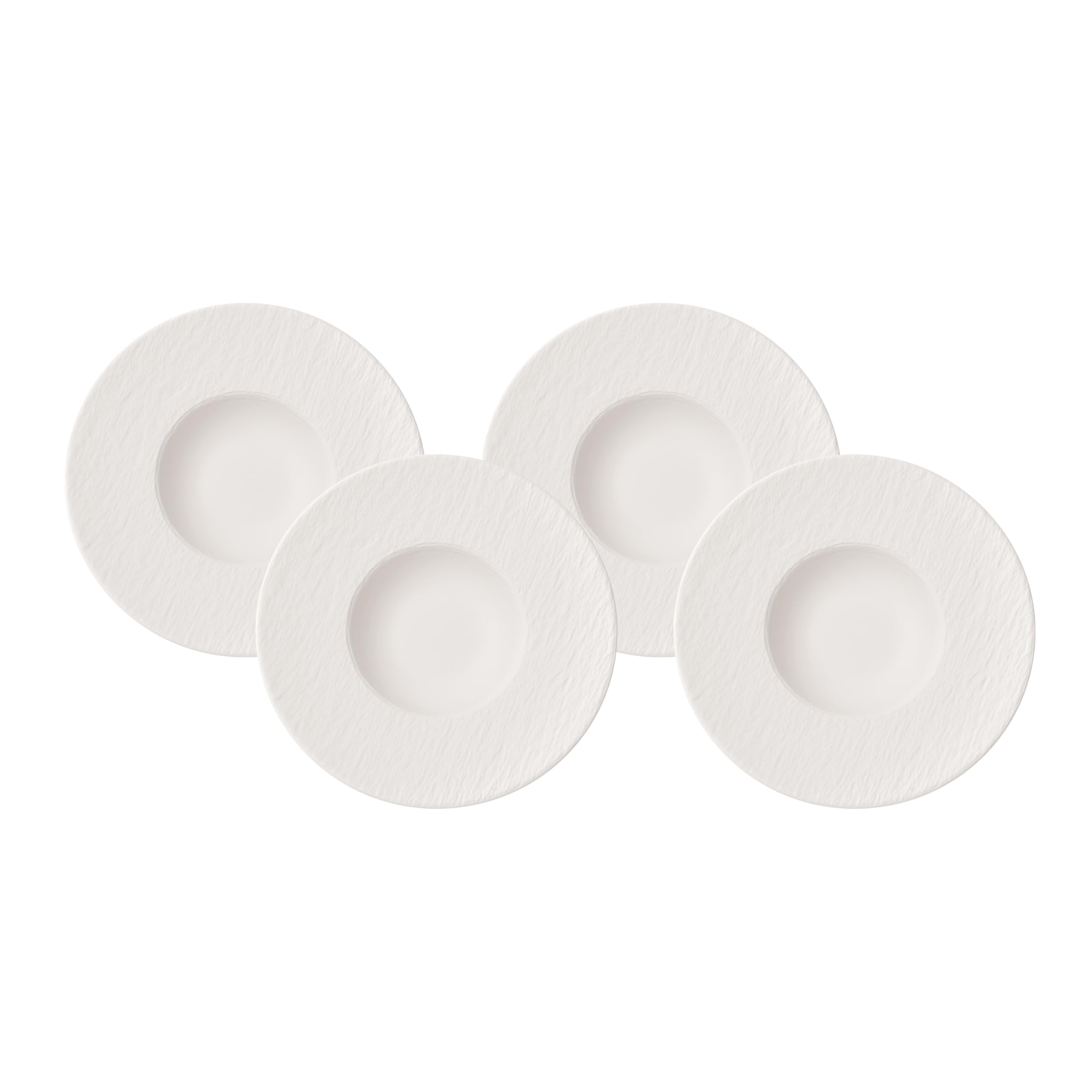 Manufacture Rock Blanc Pasta Bowl, Set of 4, Premium Porcelain, Made in Germany, White