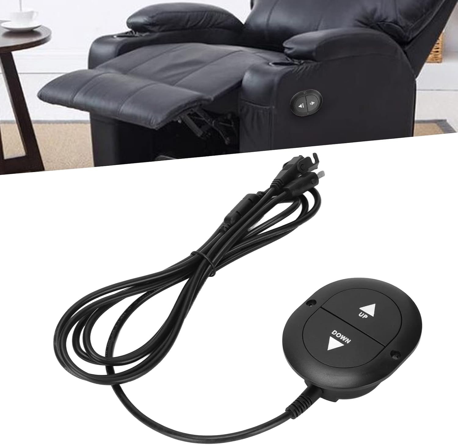 Télécommande Fauteuil électrique, Inclinable et Releveur avec 2 Boutons pour Lit Massage et Relaxation, 12-32V