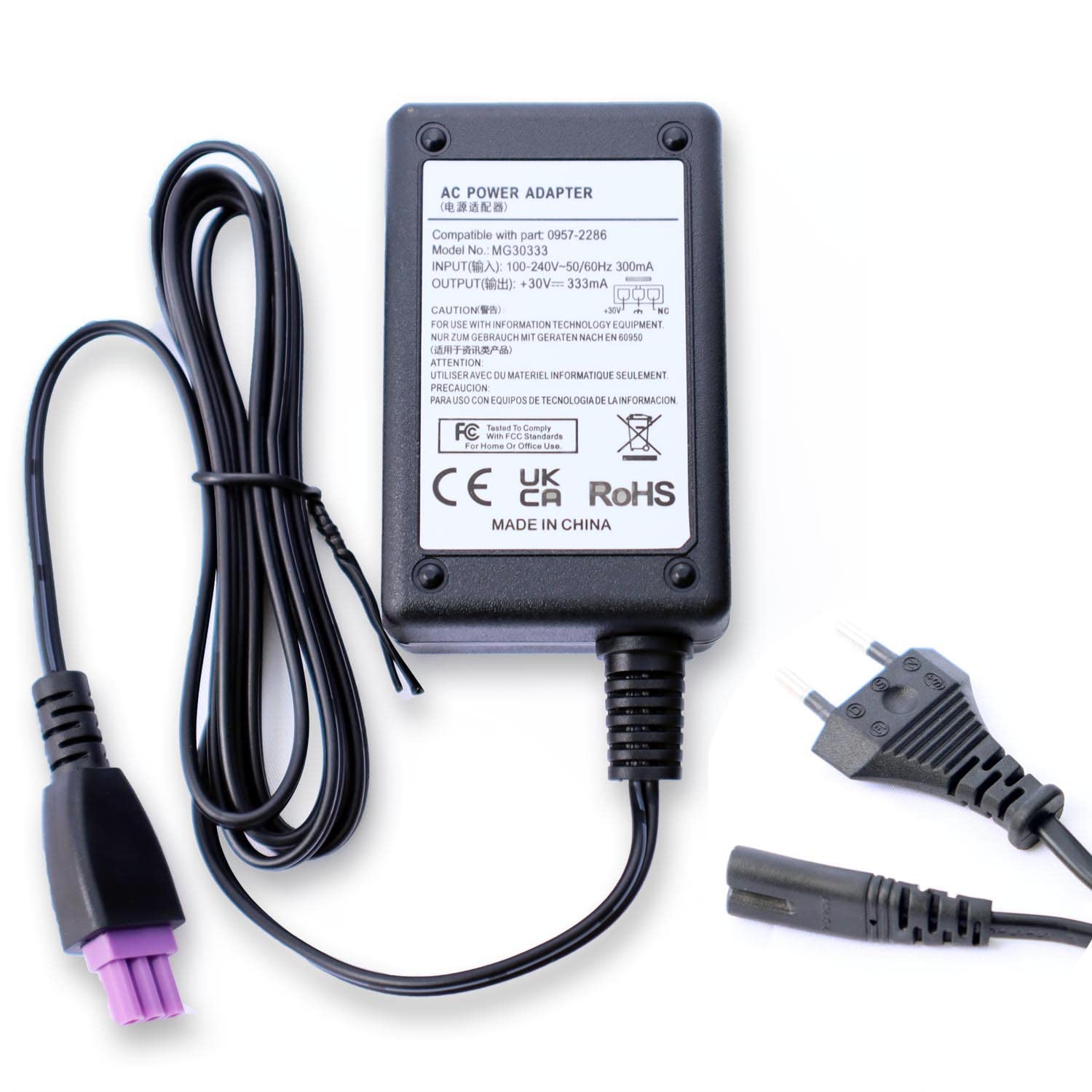 Adaptateur Chargeur Secteur Universel 17 En 1 - 8V Sortie, Compatible Avec Mini Pompe à Air, Chauffage, Ventilateur USB - Protections Intégrées