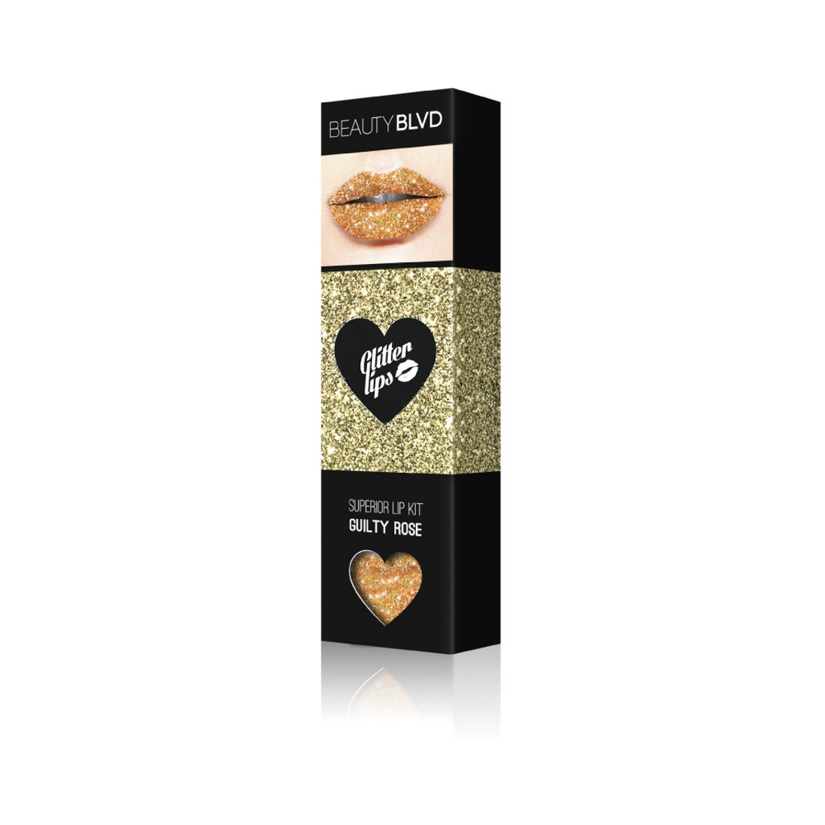 Glitter Lips by Beauty Boulevard - The #1 Exclusive Long Lasting Premium Glitter Lip Product (Guilty Rose)