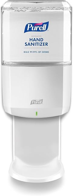 PURELL Hand Sanitizer ES6 Dispenser, White - Dispenser for ES6 Hand Sanitizer 1200mL Refills- 6420-01