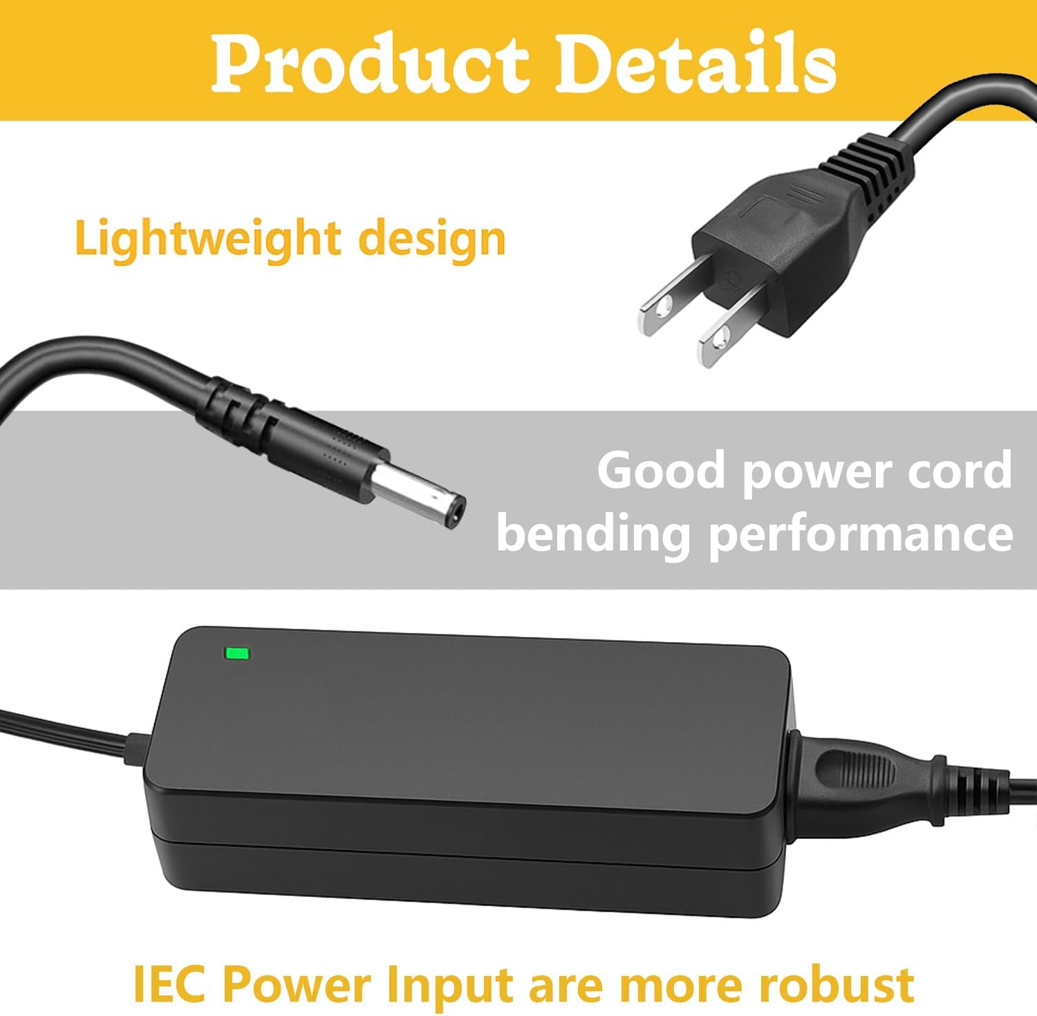 15V 2.4A AC DC Adapter Compatible with tobii dynavox I-110 I110 12004860 TD I-110 1st Generation (Legacy) Speech Tablet Speaking AAC Communication Device ATM036T-A150 Power Supply Charger