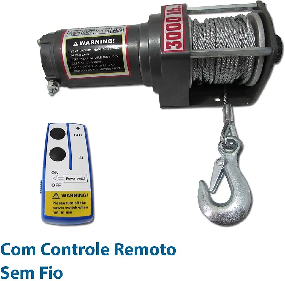 Guincho Eletrico 3000lbs1361kg, Com Controle Sem Fio. (12)