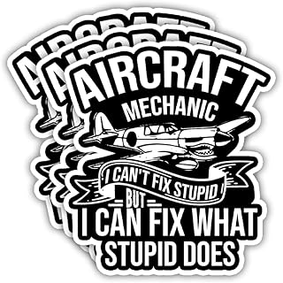 SODAVA (3Pcs, 3"x4") Aircraft Mechanic Stickers, Waterproof Vinyl Decals for Aviation Technicians Maintenance Crew Gift Tool Box Laptop Car Decor Hard Hat, Tools Gift Decoration Laptop Stickers