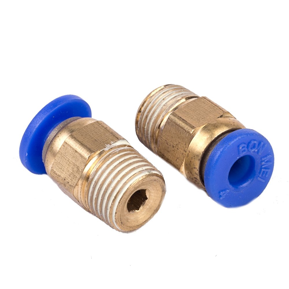 ILS. - FLSUN 10 Pieces PC4-01 Thread Nozzle Brass Pneumatic Connector Quick Joint for 3D Printer