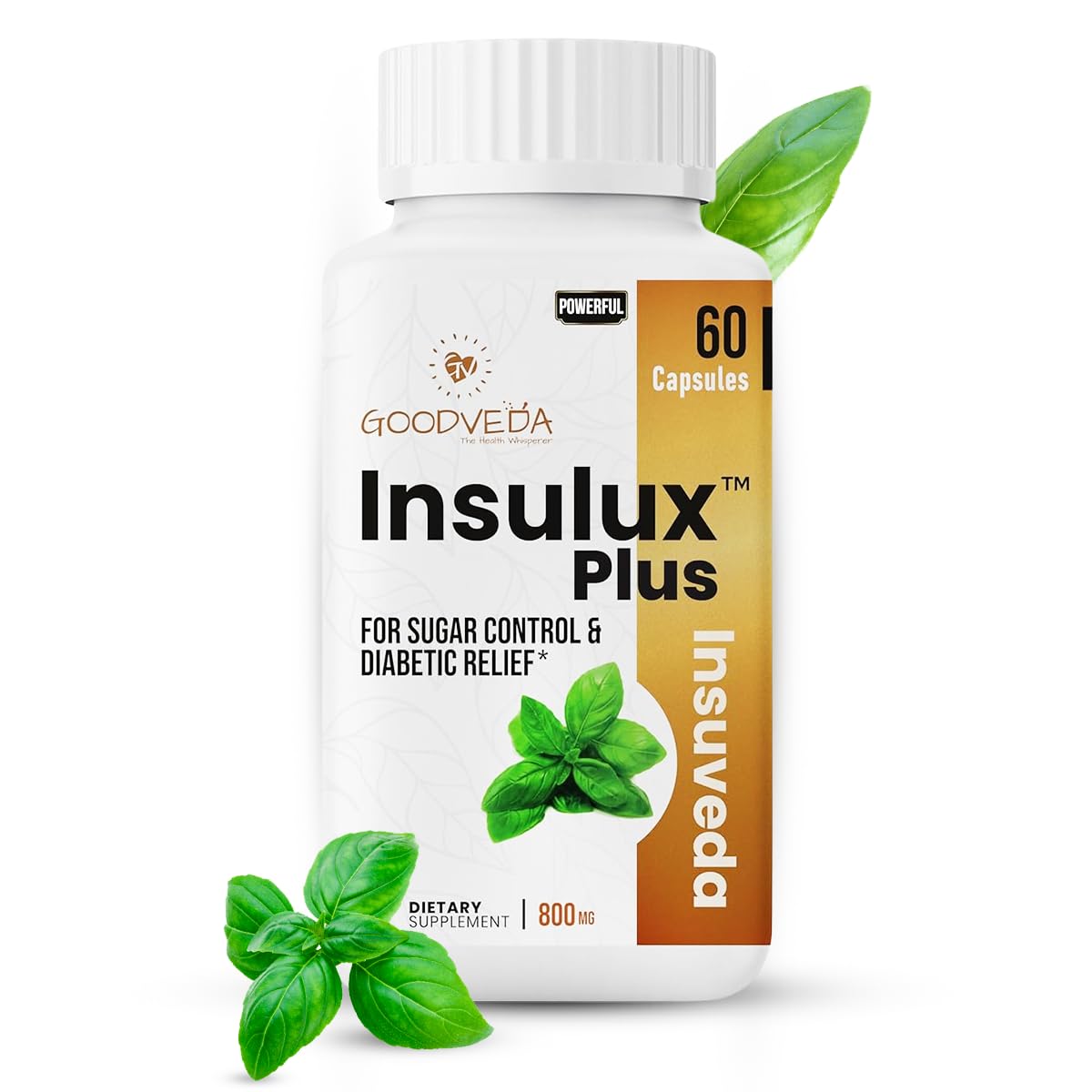 Insulux Plus Capsules - 800mg Ayurvedic Supplement for Blood Sugar Control - Diabetes Care Supplements with 15 Herbs - Helps to Lower Blood Glucose Level - 60 Capsules-picture-31