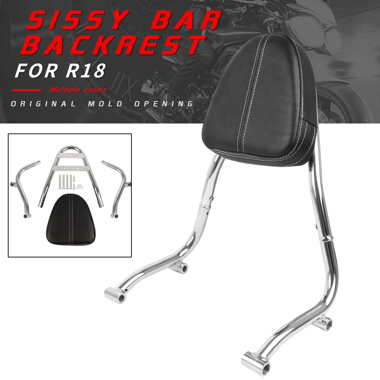 Passenger Comfort Seat Detachable Passenger Backrest Sissy Bar For BMW ...