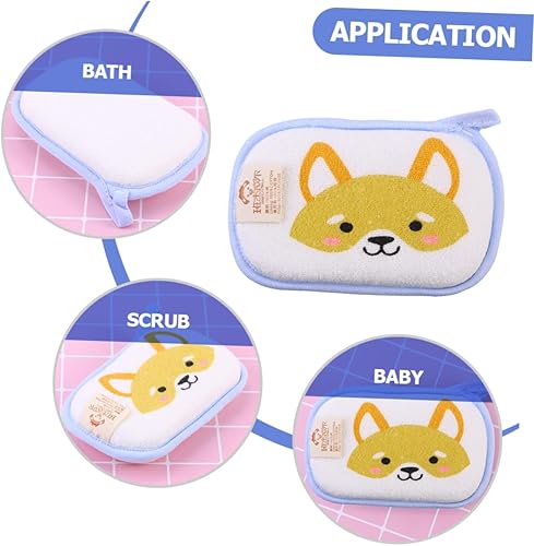 Miniatura 8 de Amosfun 12 piezas de toallas de baño para bebé, esponjas para el cuerpo para limpiar guantes de baño, guantes de baño para bebé, material de toalla,