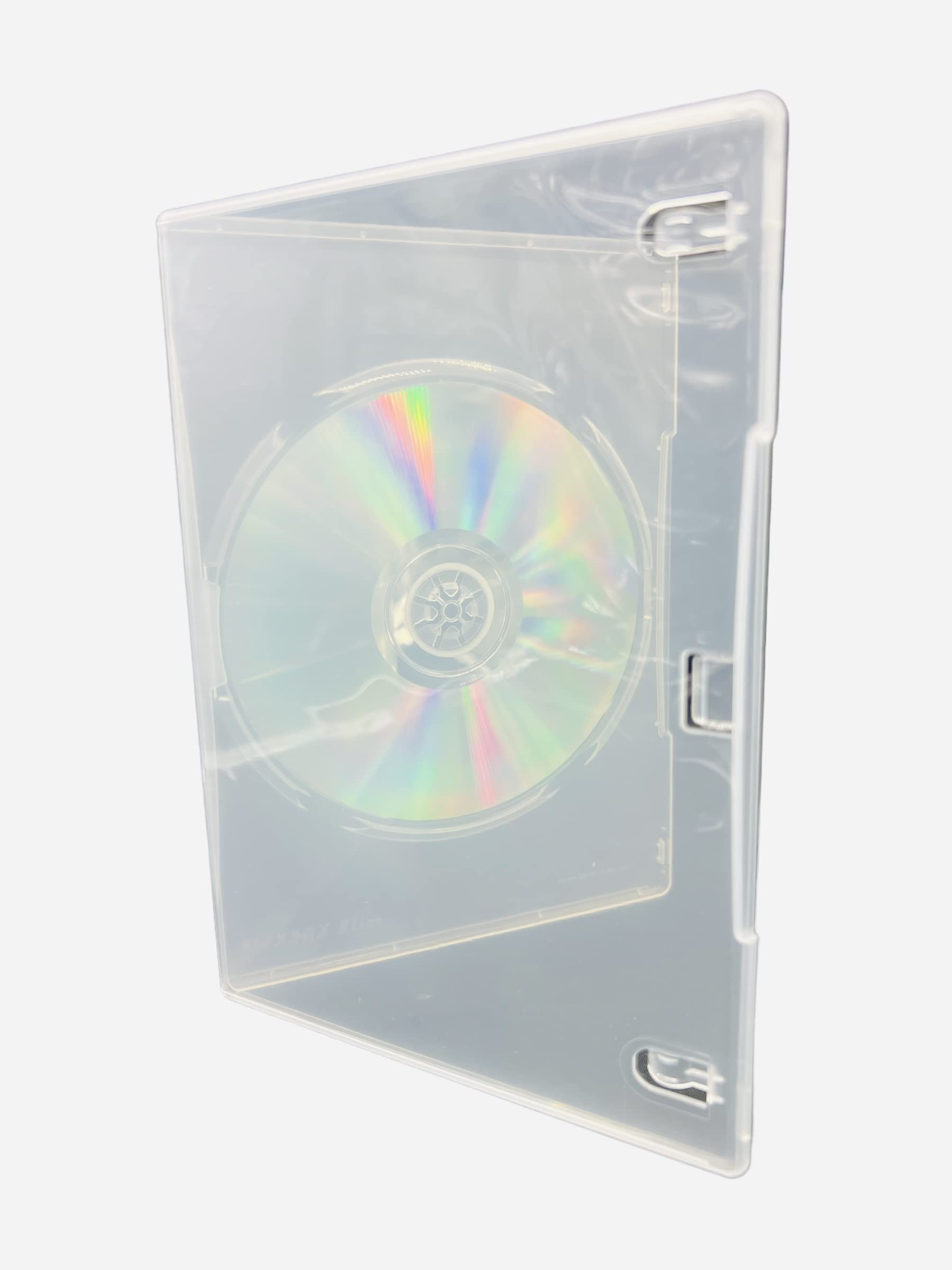 100 x singolo trasparente slim 7 mm dorso DVD/CD/BLU RAY