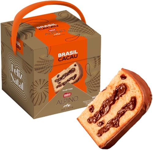 Panetone Alpino Chocolate Trufado 880g Brasil Cacau