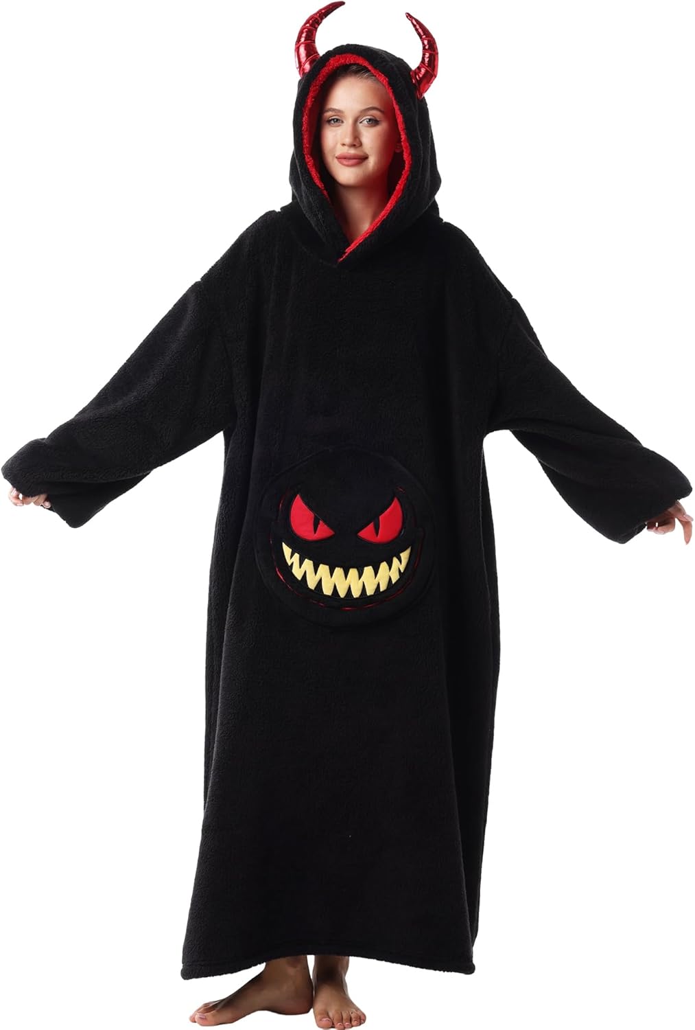 Wearable Blanket Hoodie for Women, Soft Hooded Blanket for Women and Men Robe for Home Lounge - Image 6