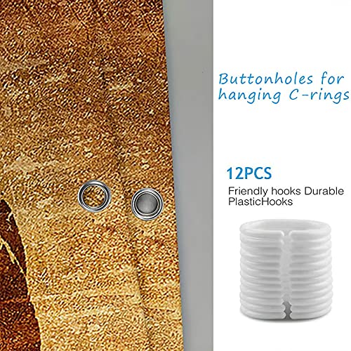 Rideau de douche polyester 180x200 imperméable et anti moisissure