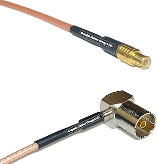6 feet RG316 MCX Male to DVB Pal Female Angle RF Pigtail Coaxial Cable