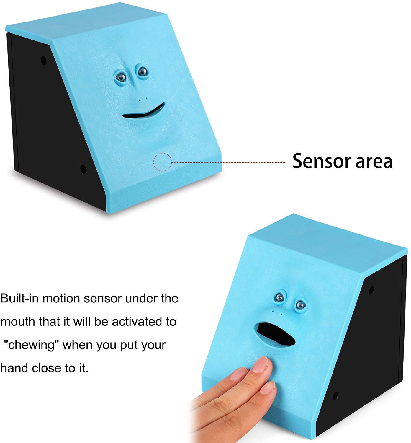 Novelty Face Bank Coin Eating Savings Bank Kids Money Saving Collection  Piggy Bank (Blue Brick) : Buy Online at Best Price in KSA - Souq is now  Amazon.sa