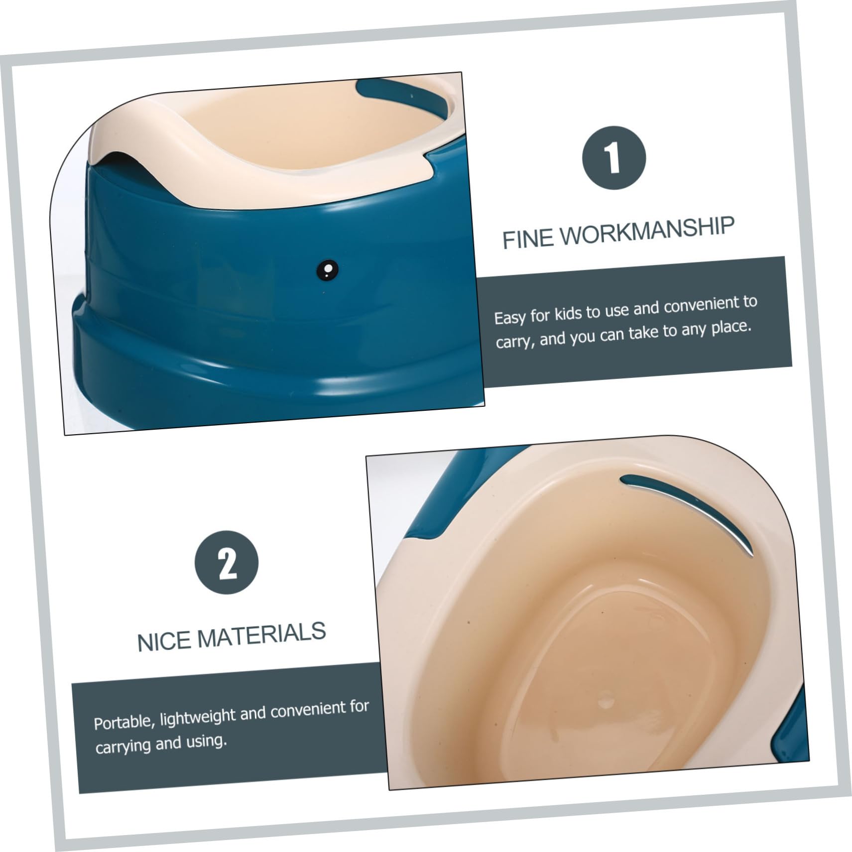 Inodoro de Entrenamiento Material Pp para ir al Baño Reusable Asiento Portátil para Niños Pequeños Adecuado para Viaje y Coche