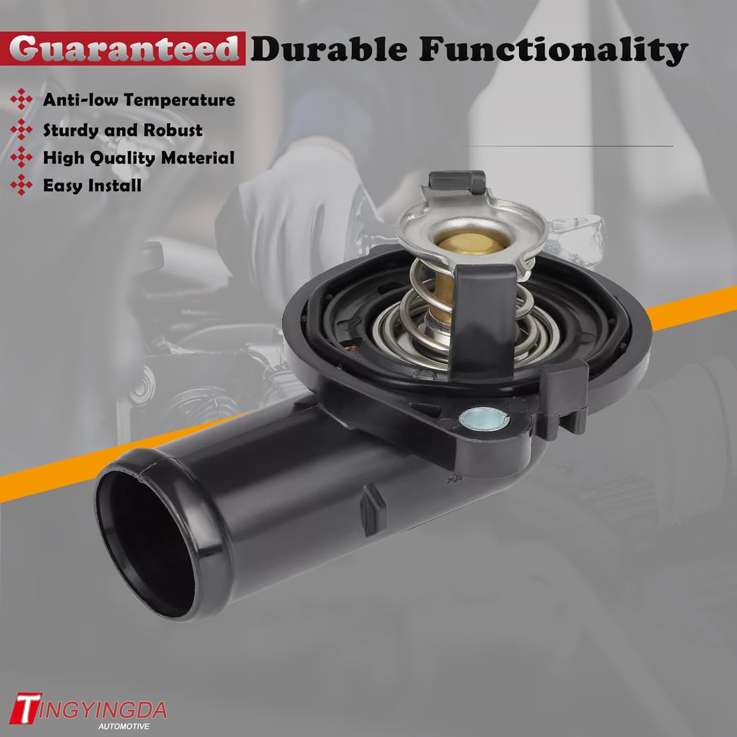 Engine Coolant Thermostat Housing Assembly 3.6L Compatible with Chrysler 200 Town Country - for Dodge Avenger Grand Caravan Iourney - for Jeep Cherokee - for Ram CV Promaster 1500 2500 - for VW Routan