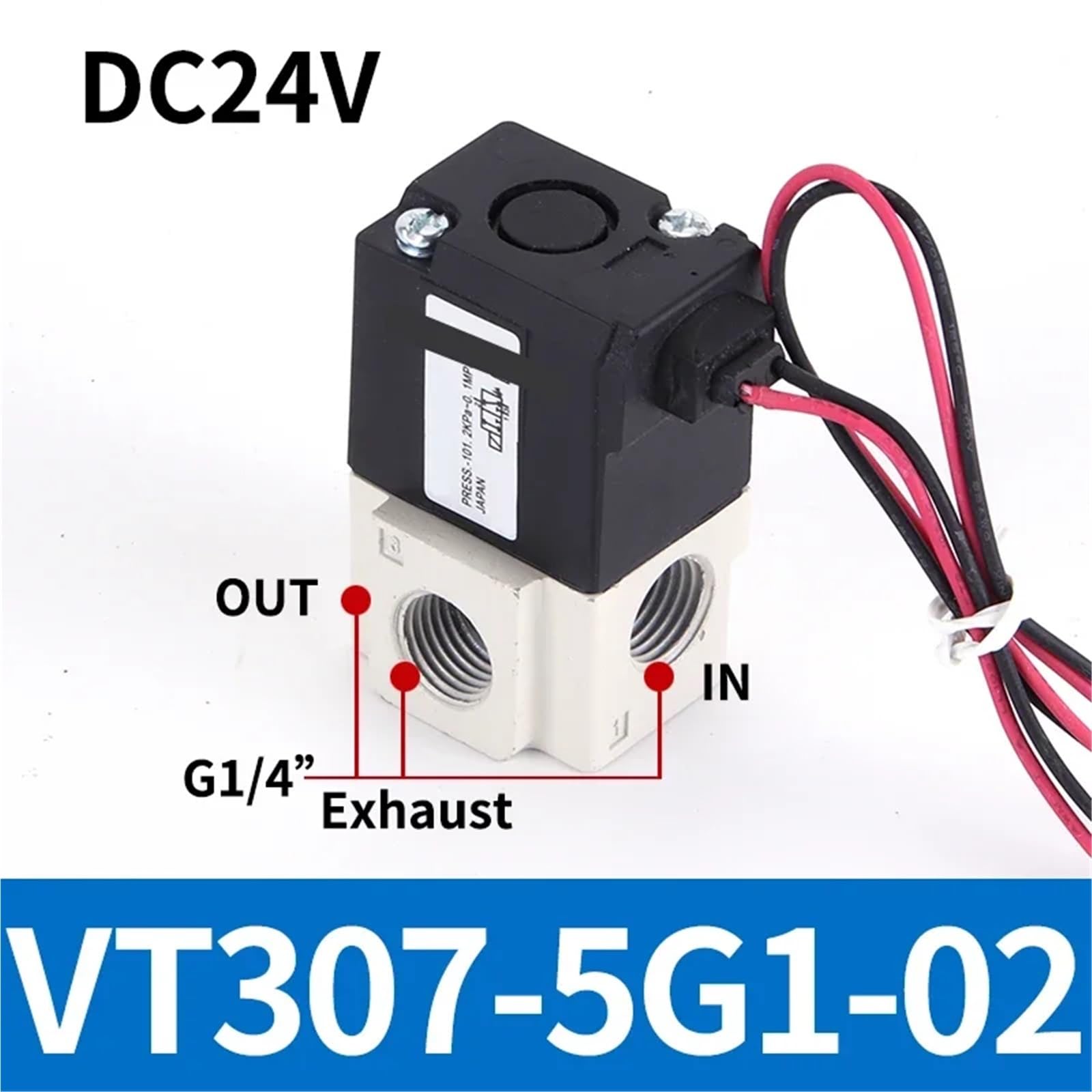 Pneumatyczny zawór elektromagnetyczny VT307-3G/4G/5G/6G/4G1/5G1-01/02 Dwudrożny zawór próżniowy 1 szt. (VT307-5G1-02)