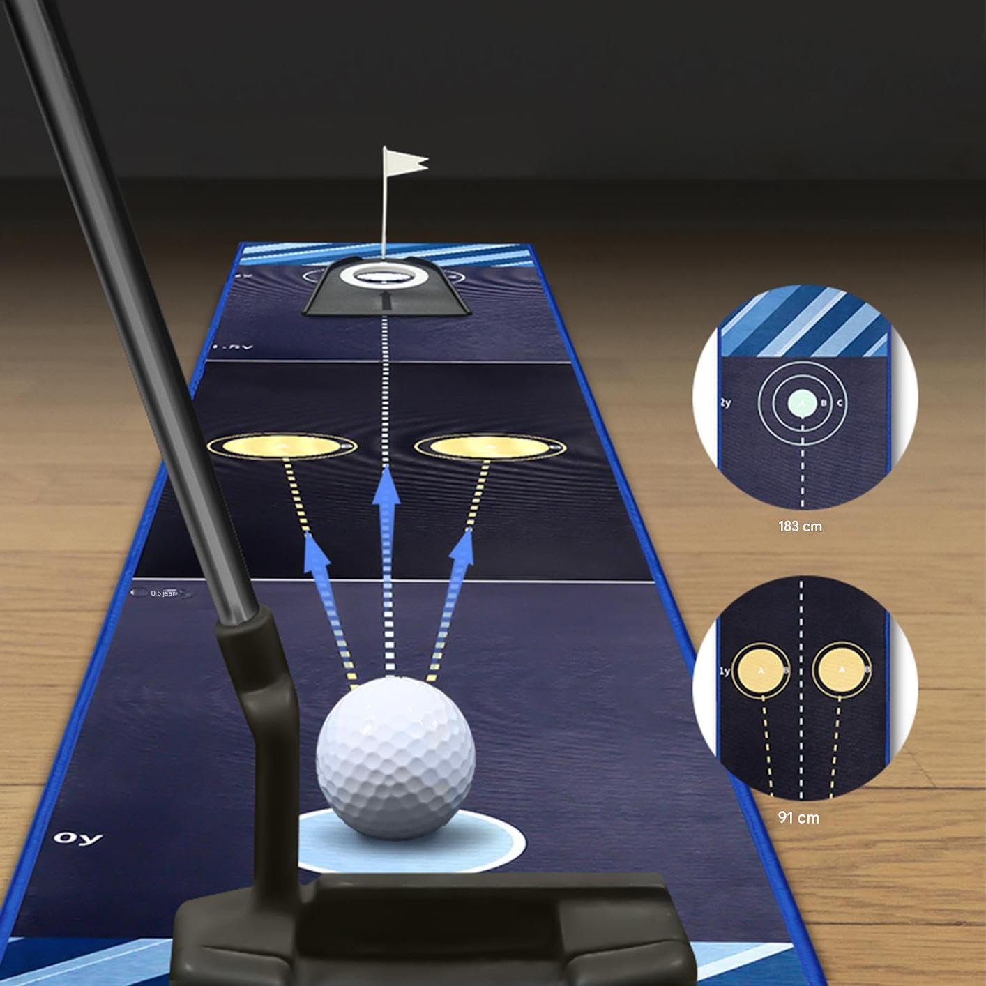 Alfombrilla de Putting Interior Accesorios de Golf Antideslizantes
