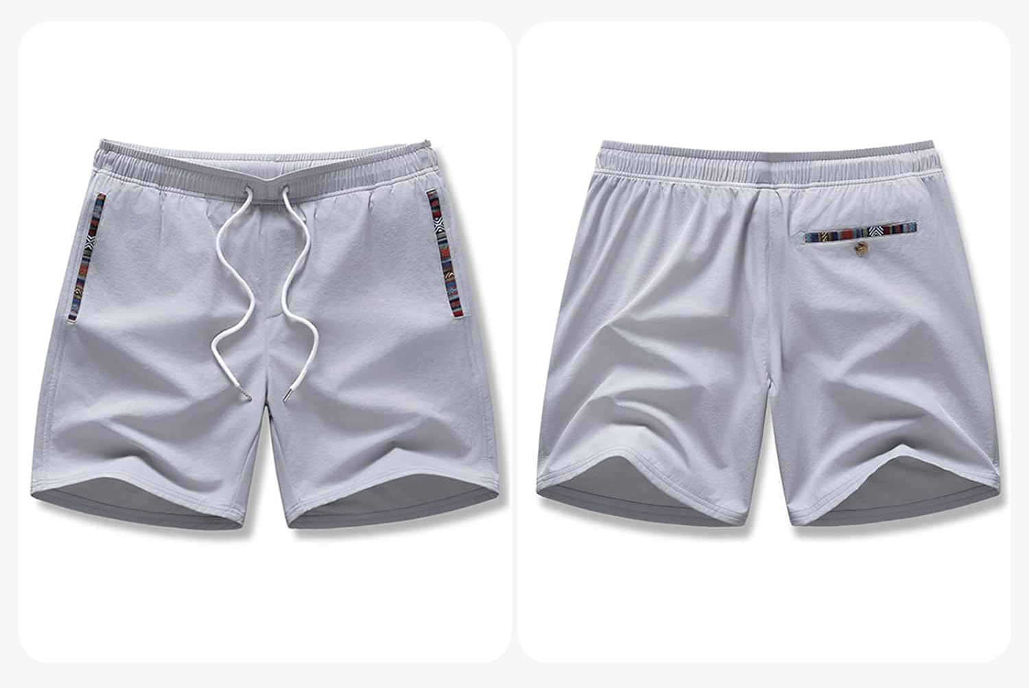 JMIERR Men's Casual Shorts 5"/ 7" Drawstring Summer Quick Dry Beach Stretch Waist Athletic Gym Short - Image 5