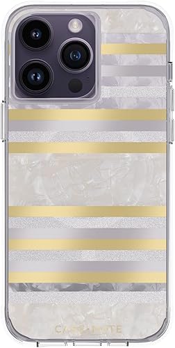 Case-Mate – Pearl Stripes – Coque de Chargement magnétique Compatible pour iPhon