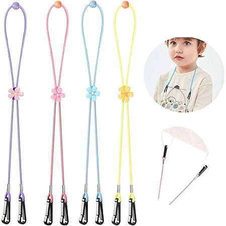 Amazon マスクフックベルト仮面用 4枚入り 大人子供用 ネックストラップ 首に掛ける 補助バンド 仮面用ストラップ 長時間使用する 耳が痛くならない 帽子用防風 落下 紛失防止 イヤーフック 留め具 飾り付け 軽量 スポーツ時に適用 便利 ４色揃い Treezitek