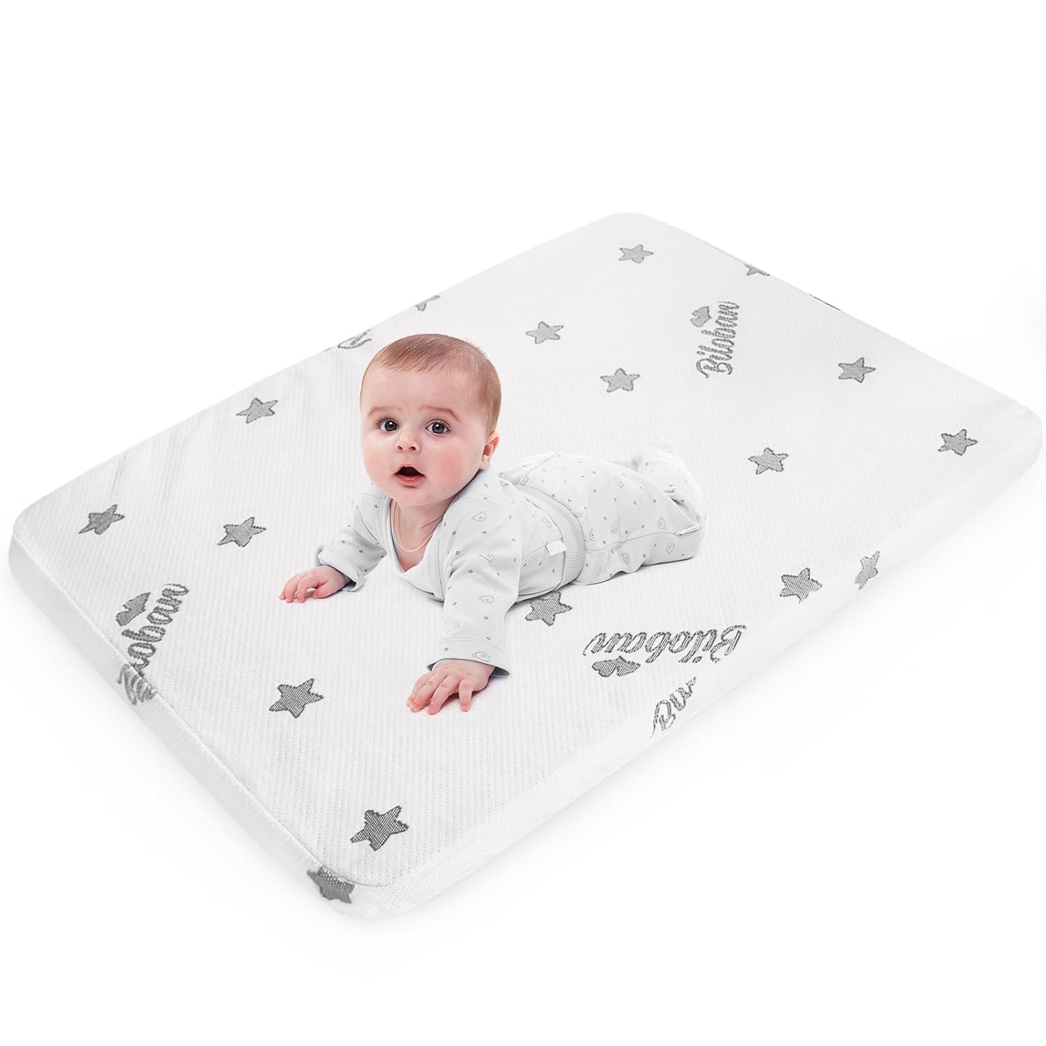 Bassinet Mattress Pad 29 x 41, Fits 4moms Breeze Plus Portable & 4moms Breeze GO Portable Travel, Waterproof Breathable Soft Baby Foam with Removable Zippered Cover