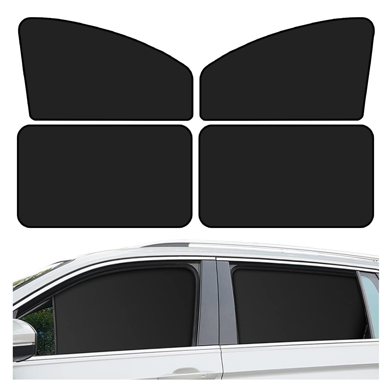 QWTYAFDD Car Side Window Shades Magnetic, for Ford Ranger Ranger Raptor Ranger XL Raptor 2024 2025 Sunshades Sun Shade Windscreen Shield Visor Universal Curtains Blinds