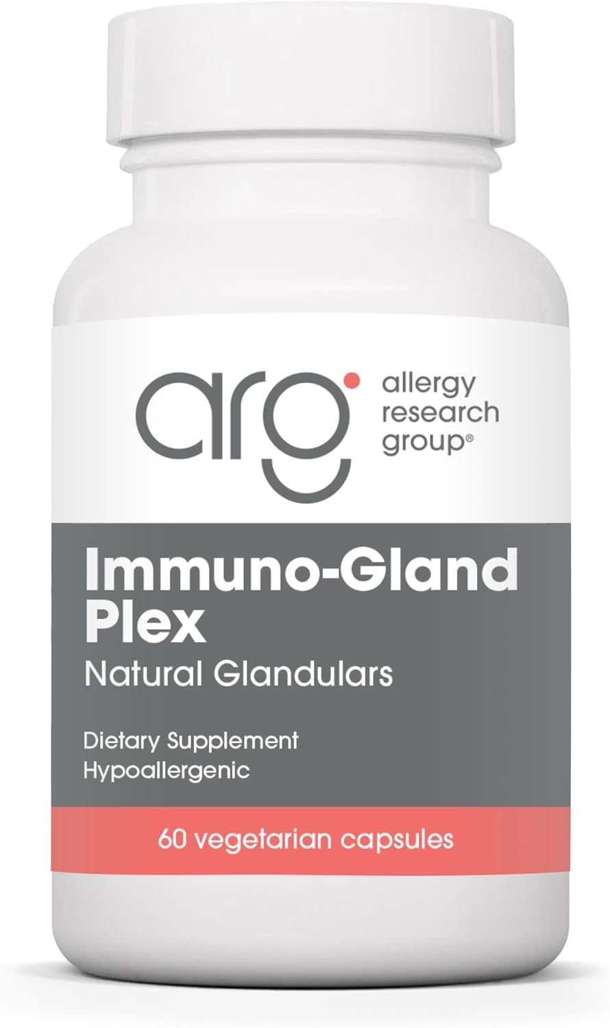 Allergy Research Group ARG Immuno-Gland Plex - Multi-Organ Glandular Blend - Immune Health & Vitality Support - Freeze-Dried Vegetarian Capsules - Hypoallergenic Formula - 60 Servings - 60 Capsules