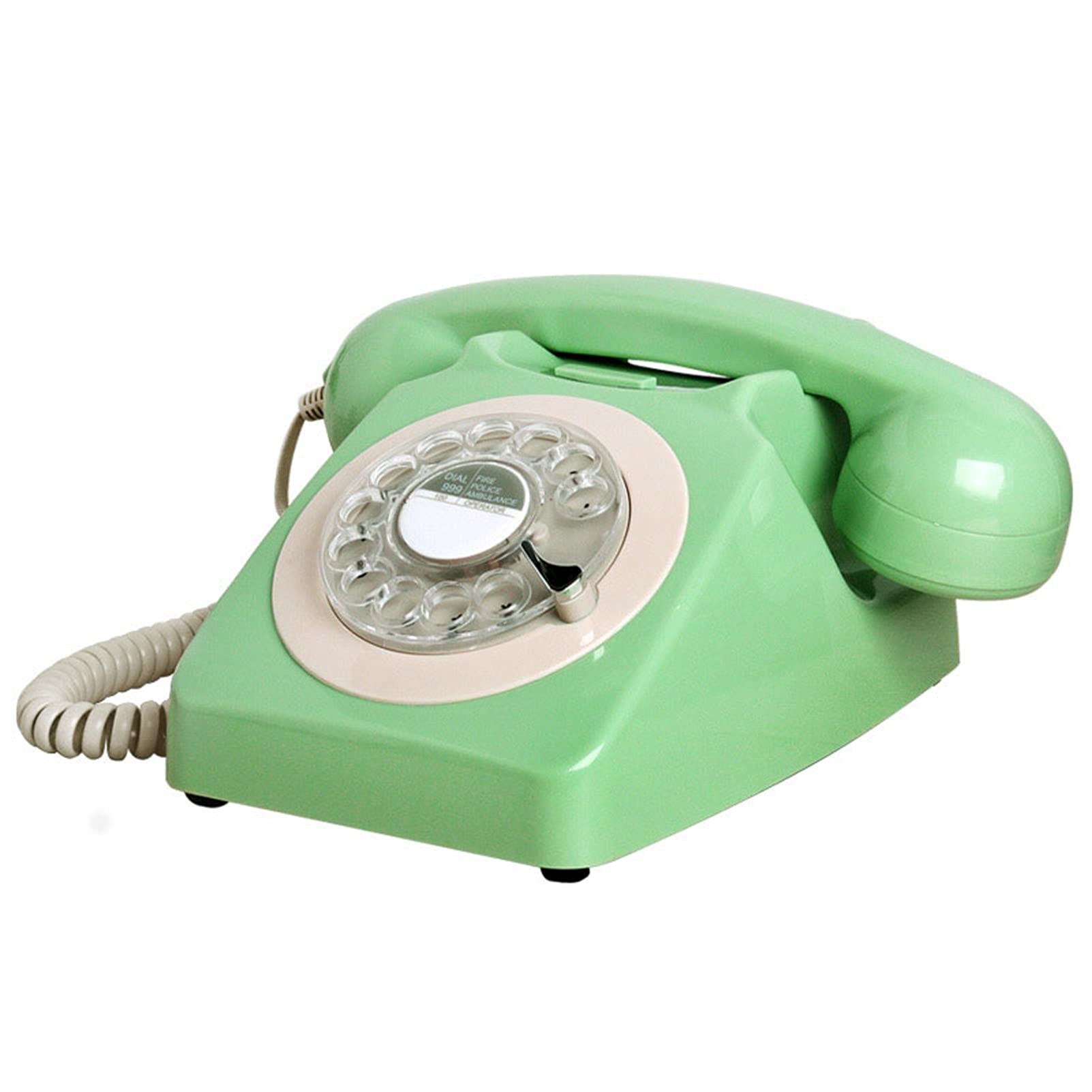 Teléfono Retro Teléfono Retro, Teléfono Fijo con Cable, Teléfono/Teléfono Fijo/Teléfono con Cable para El Hogar/Hotel, Auricular con Cable En Espiral con Marcación por Botón