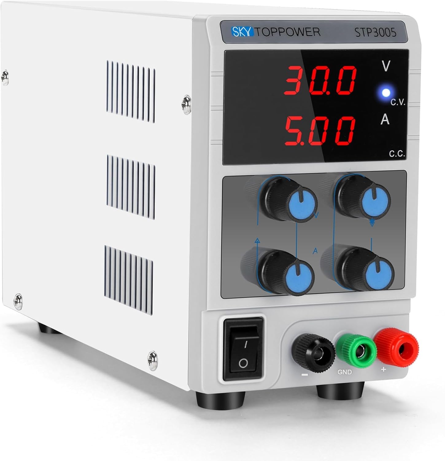 DC power supply (0-30V,0-5A) Adjustable,Bench Power Supply Variable with 3 Digit Display,for Testing,Repairing Phones,Computers,Car Parts,Powering Lamps,Charging Batteries,SKY TOPPOWER STP3005