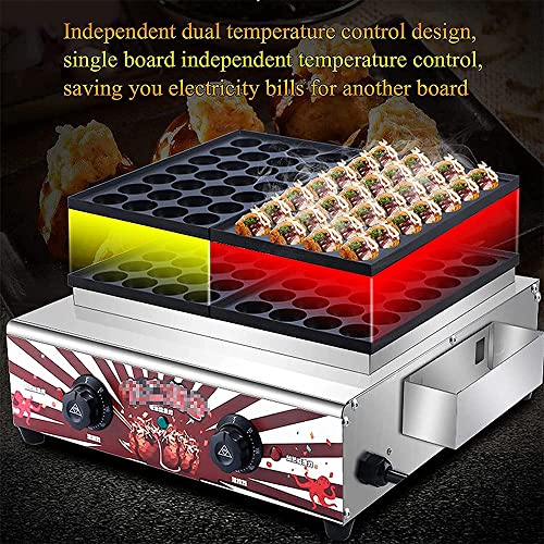 Máquina eléctrica para Takoyaki con doble placa miniatura 7