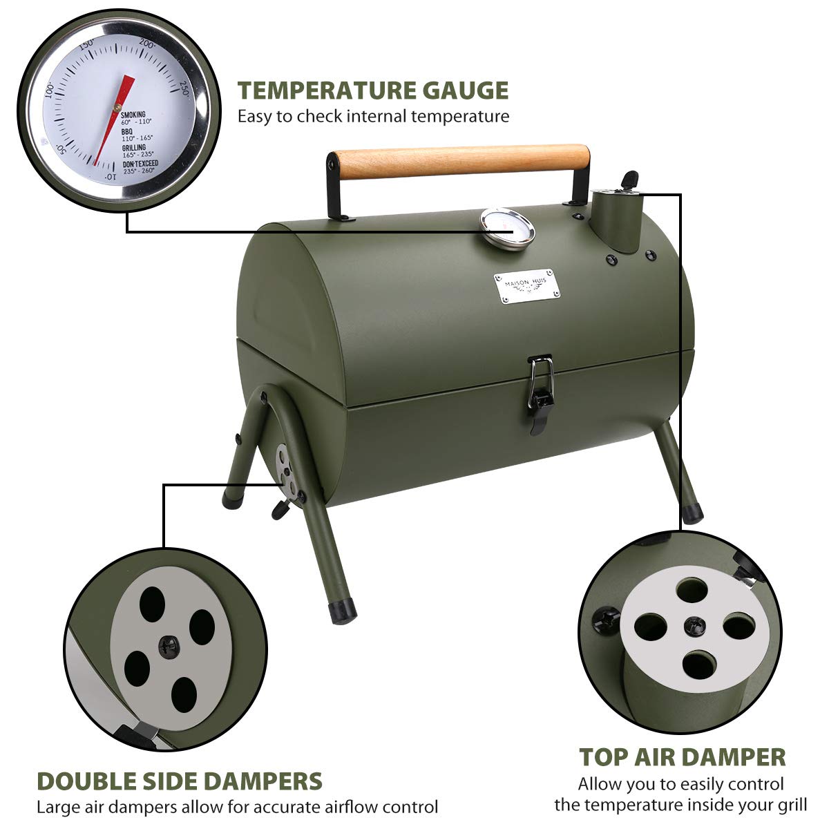 Griglia a Carbone Griglia per Barbecue Portatile, Barbecue Pieghevole Griglia a Carbone per Campeggio all'aperto Giardino nel Cortile Cucinare Picnic Viaggiare