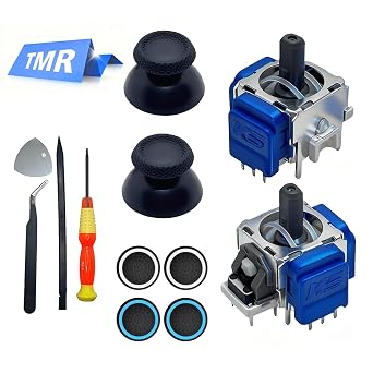 2-Pack TMR Joystick Replacement Kit for DualSense PS5 controller / PS5 Edge Controller, Upgrade Anti-Drift Analog Thumbstick,TMR Analog Thumb Joystick Repair Tool kit
